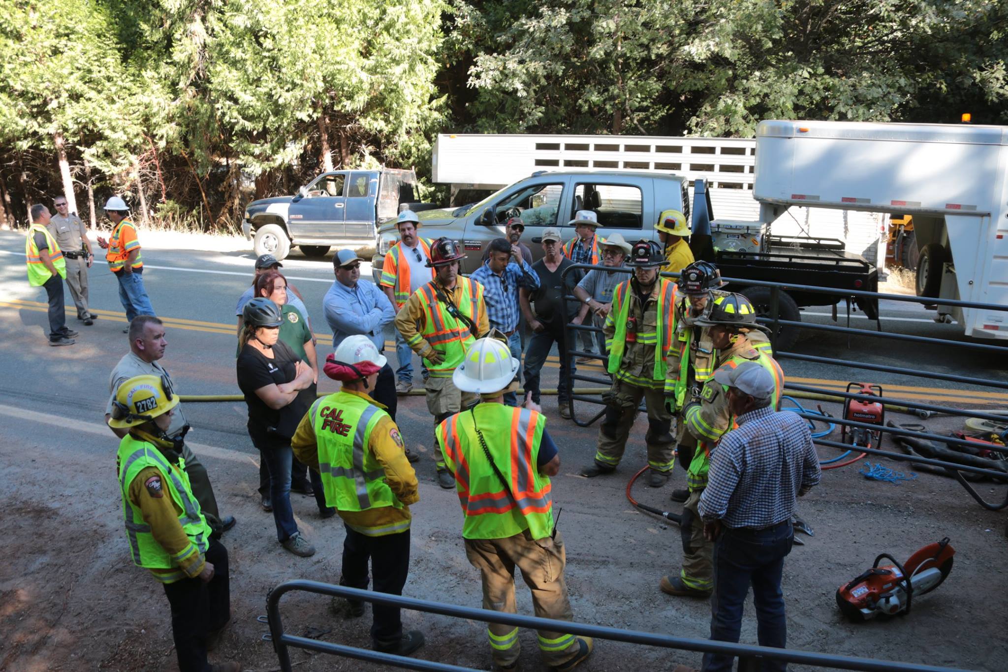 Cattle Truck Overturned Hwy 88