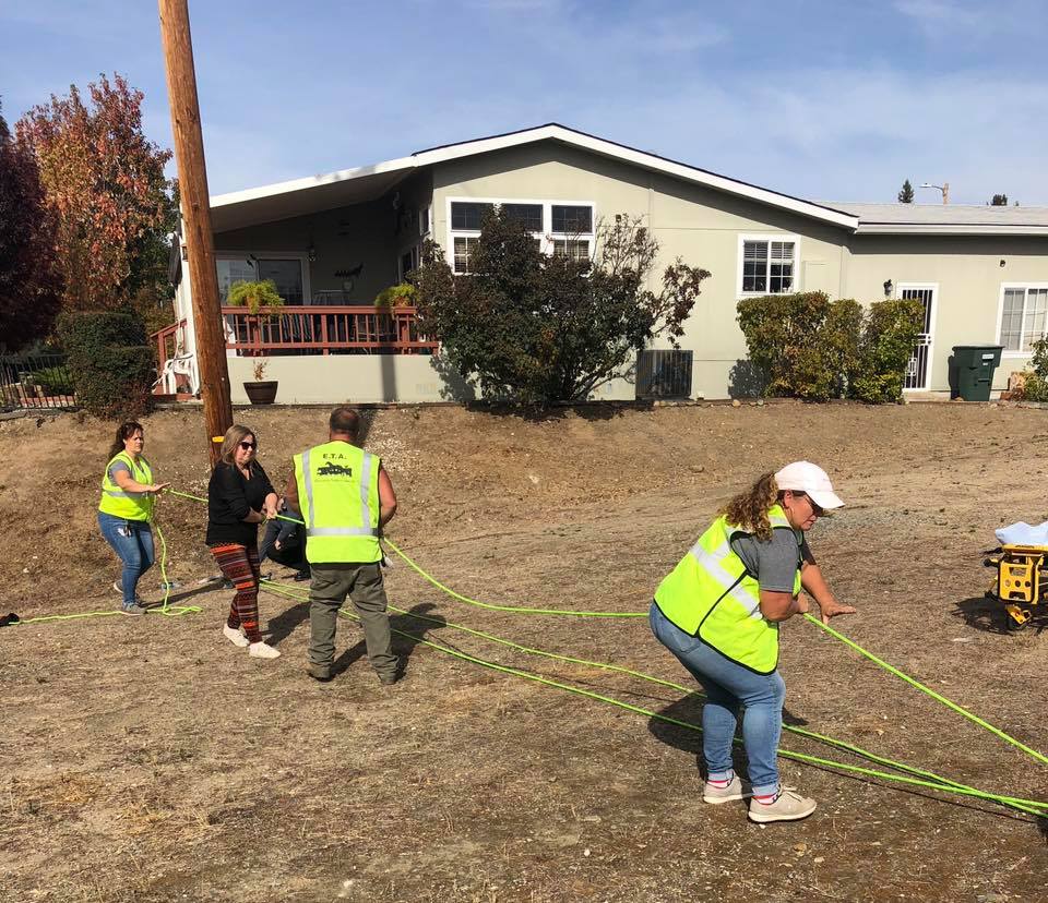 Practiced using ropes to bring up a elderly dementia missing person