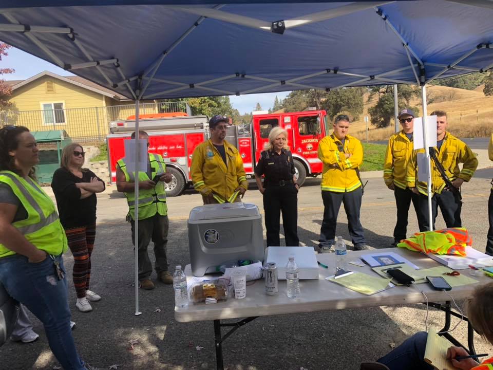 Command post for missing elderly woman